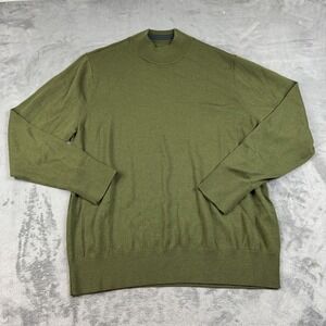 Bonobos Sweater Mens‎ XL Green Merino Wool Pullover Long Sleeve Crewneck